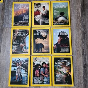 1989 National Geographic Magazines Lot 80s 9‎ Issues Educational Bundle Reading